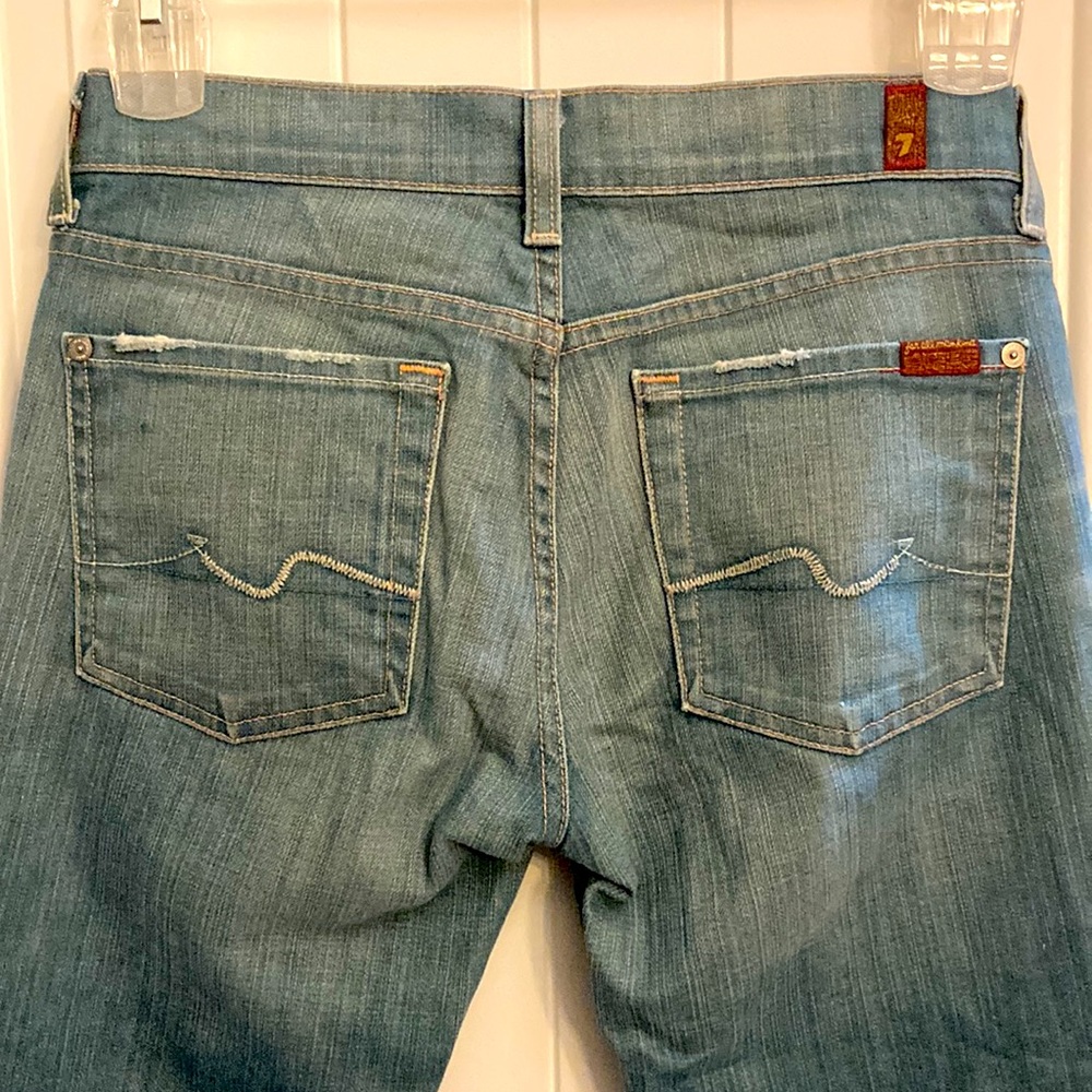 7 For All Mankind long bootcut Sz 27 Like New !!